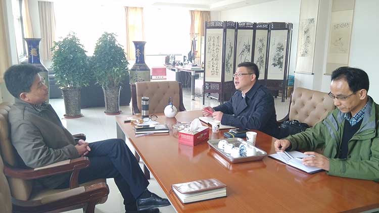 江安吉開發(fā)區(qū)管委會領(lǐng)導(dǎo)一行來我院進(jìn)行合作洽談